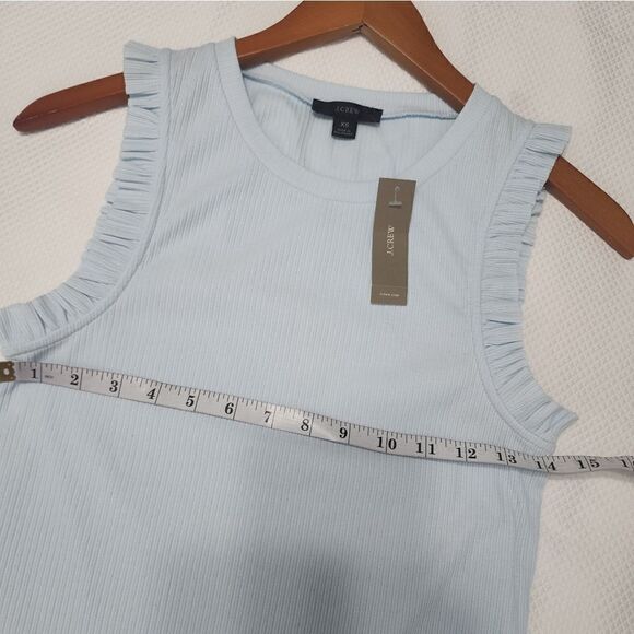 J crew sleeveless ruffled tank top blouse - Picture 9 of 9